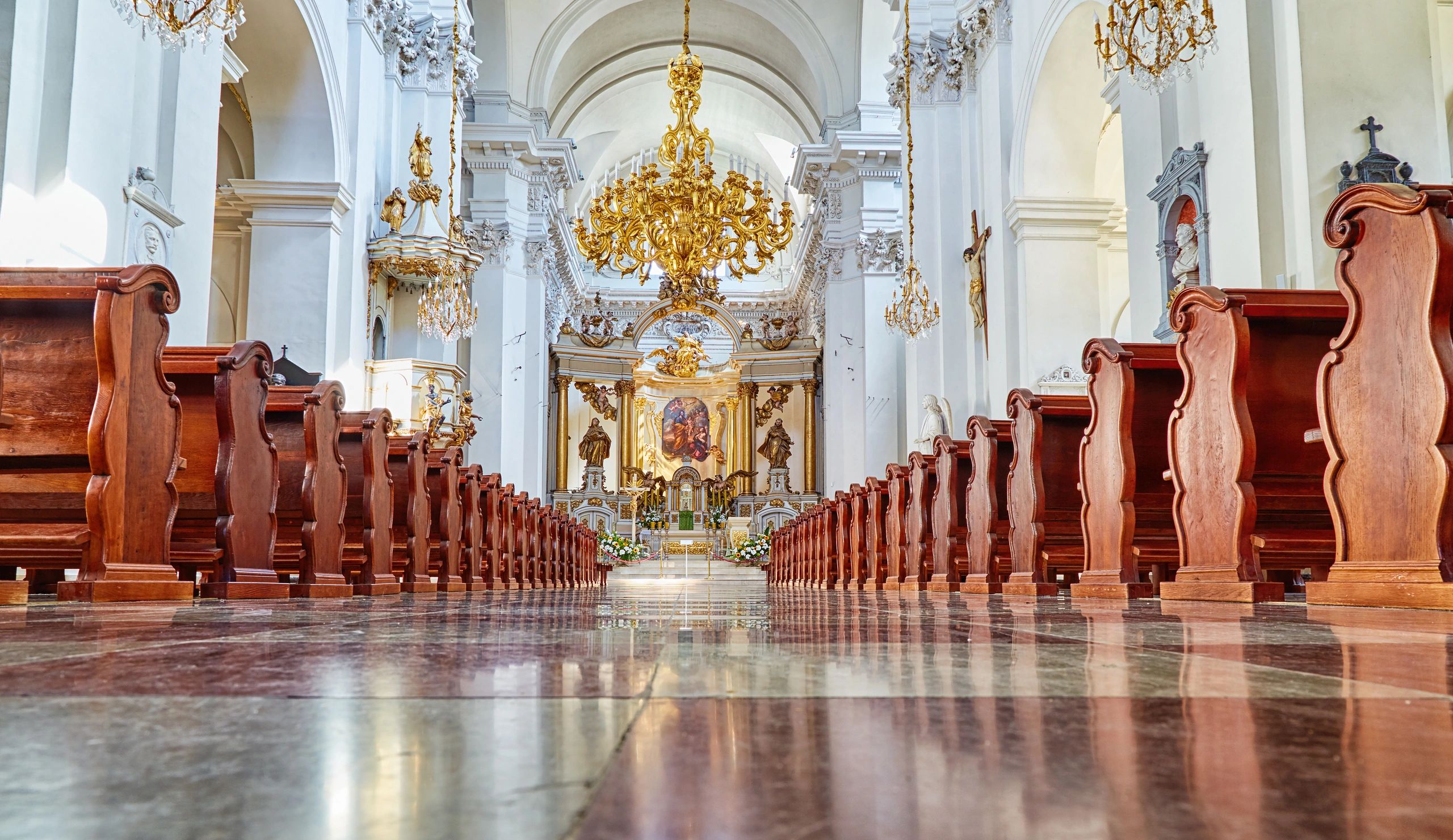 Church interior with ornate architecture